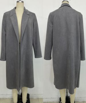 Woolen Overcoat Long Sleeve Length Over The Knee