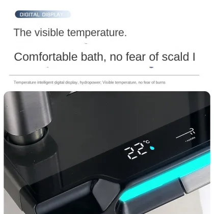 Copper Gun Gray Digital Display Shower Suite with Supercharged Hot and Cold Brass Valve