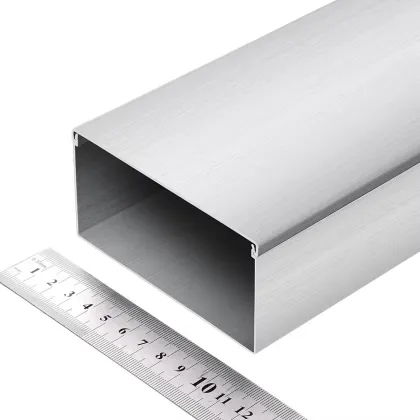 Durable 0.9mm Thickness Square Aluminum Alloy Decorative Electric Wire Cable Trunking