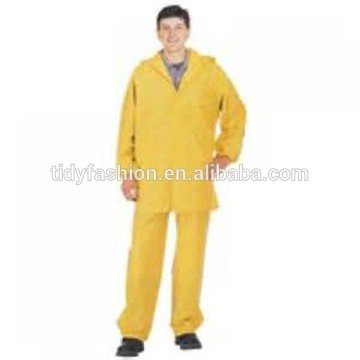 Mens Hooded Full Length Waterproof Plastic Rain Suits