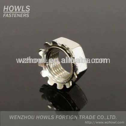 Hex K nuts / K cap nut / K lock nut / K-type nut / kep nut