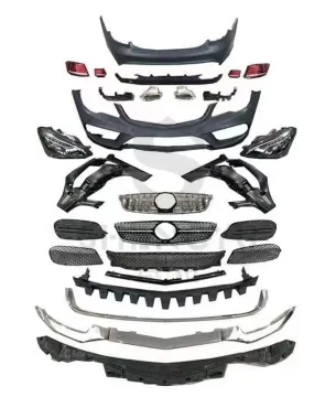 Rear Diffuser and Bumpers Upgrade Kit for Benz W207 (2009-2013) - Grille and Auto Lamps Included
