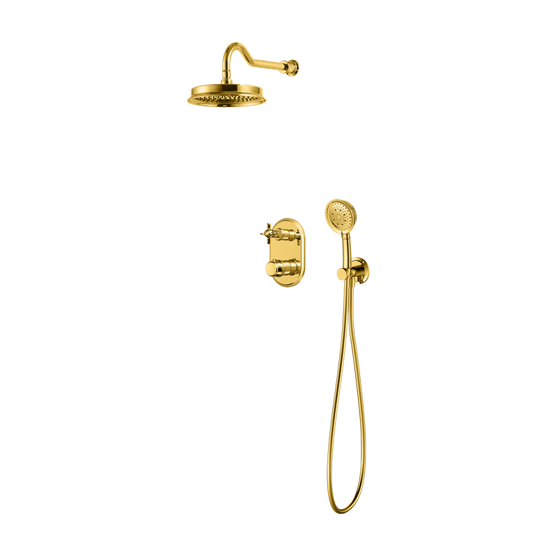 Golden Thermostatic shower Faucet
