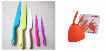 2013 Fresh Colored Handle Coating Kitchen Knife Set