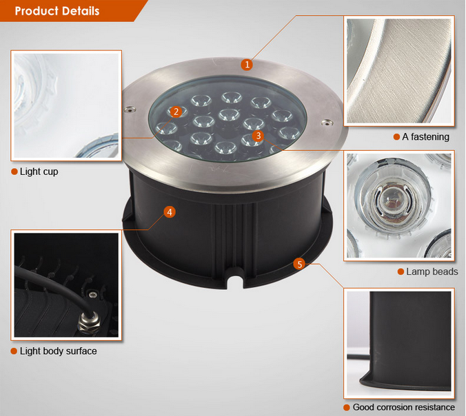 18W led inground light