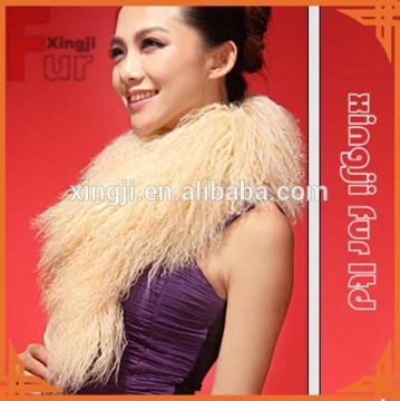 dyed color Mongolian lamb fur collar for jacket