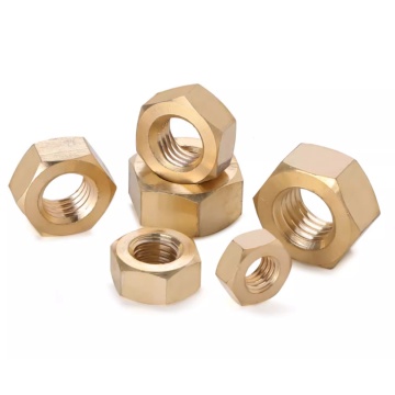 Polished Brass Hexagonal Nuts Passivated Copper Nuts