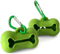 Distributore per sacchetti di rifiuti per cani in silicone eco-friendly con moschettone