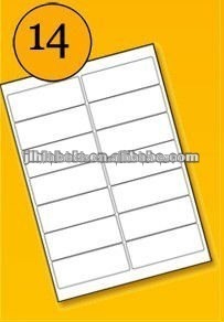 A4 laser label,14 Labels per A4 sheet.,,L7163--99mm x 38mm