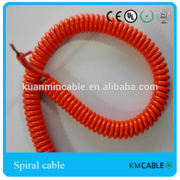 Coiled cable spring cable for solar home appliance