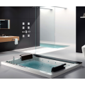 Acrylic Two Person Indoor Drop in Massage Bathtub