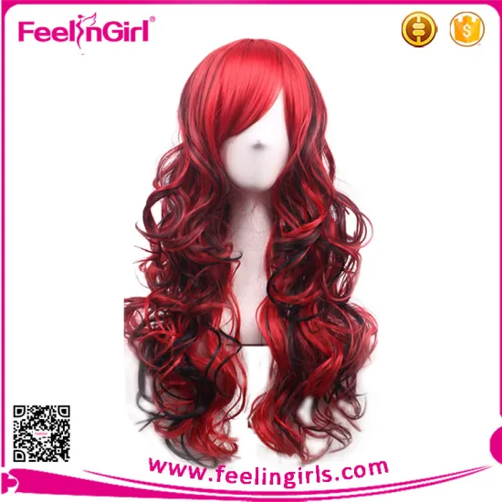 Emported OEM Front Lace Mixed Red Sexy Synthetic Wigs                        
                                                Quality Choice