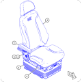 Truck 777D seat 4891162/489-1162