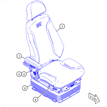 Truck 777D seat 4891162/489-1162
