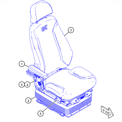 Truck 777D seat 4891162/489-1162
