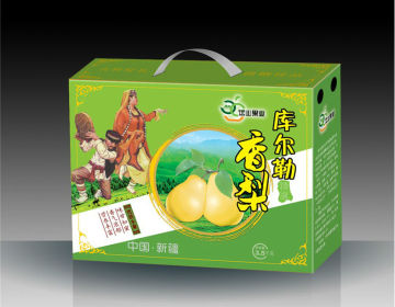 color printed corrugated board box with handle