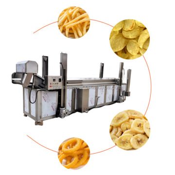 Continuous Stainless Steel Industrial Deep Fryer for Onion Rings and French Fries
