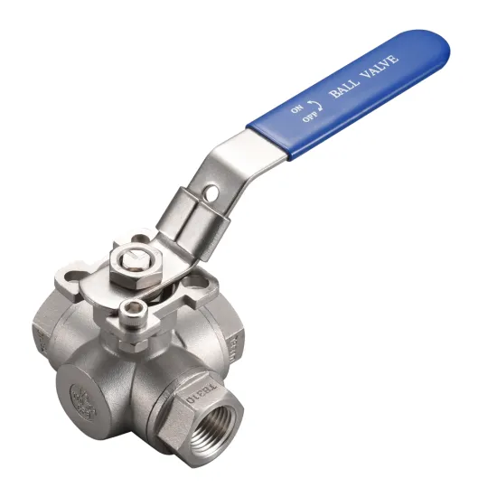 CF8 1000PSI Precision Casting 3 Way Ball Valve with L port