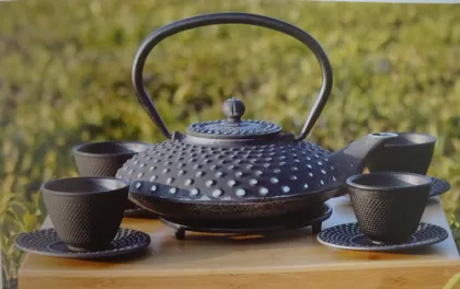 Enamel Cast Iron Teapot Set