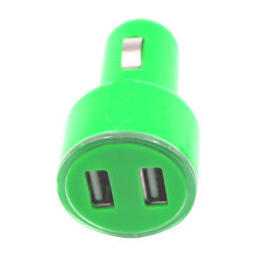 5V 3.1A Dual USB Car Charger with Current, 12 to 24V DC Voltages