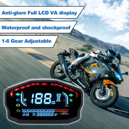 YD-MO03 Motorcycle LCD Digital Speed Meter Odometer for BMW HONDA DUCATI