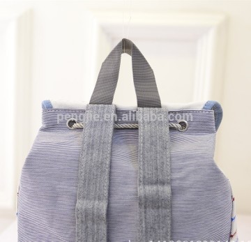 Cotton girls student backpack school bag