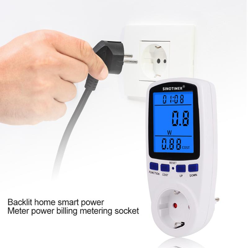 LCD Backlight Displaying Smart Power Consumption Energy Meter Electricity Monitoring Wattmeter Electrical Instruments