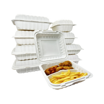 Wysokiej jakości recyklingowe plastikowe pudełko na lunch z konfigurowalnymi przedziałami