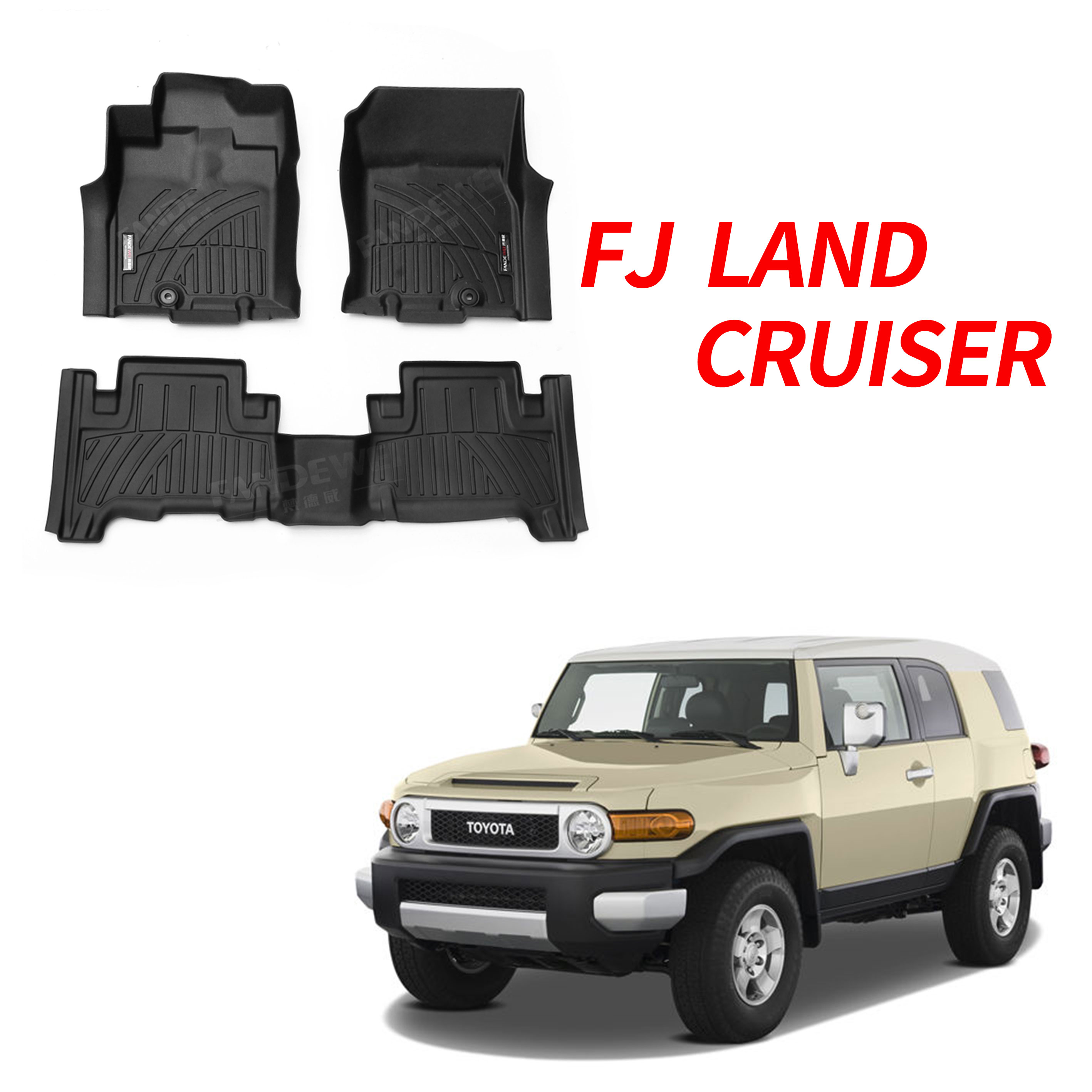 tapetes de carros de borracha para Toyota FJ Cruiser