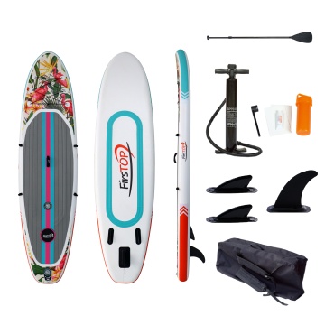 PVC Inflatable Stand Up Paddle Board with Flower Style Double Chamber