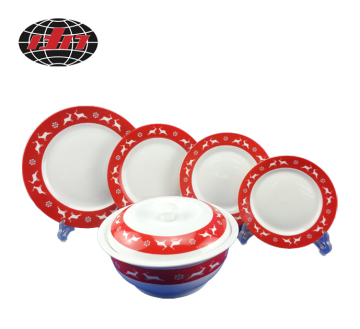 Round Christmas Ceramics Charger Plate