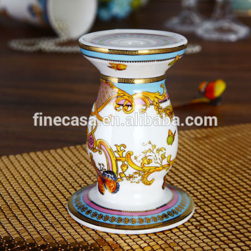 Luxury Fine New Bone China Ceramic Gold Candle Holder of Song of Joy