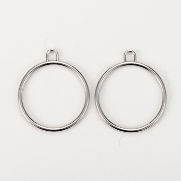 round ring brass metal zipper puller and slider