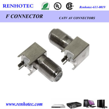 R/a PCB Appliance Solder F Female Coaxial Connector