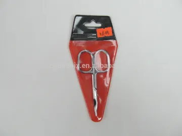 Eyebrow scissors with light nickel plating