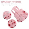 Pet Shirt Strawberry Dress Outfits Clothes Apparel