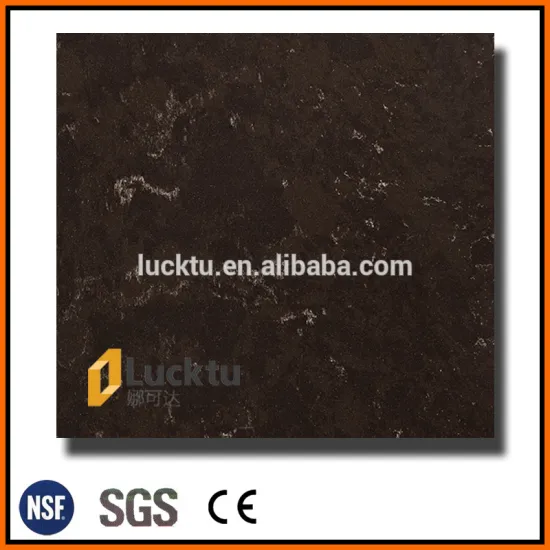 Popular brown marble looking man-made quartz stone countertop