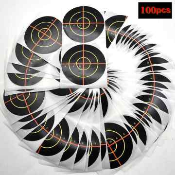 100PCS 3Inch Shooting Target Paper Stickers for Archery and Paintball Training