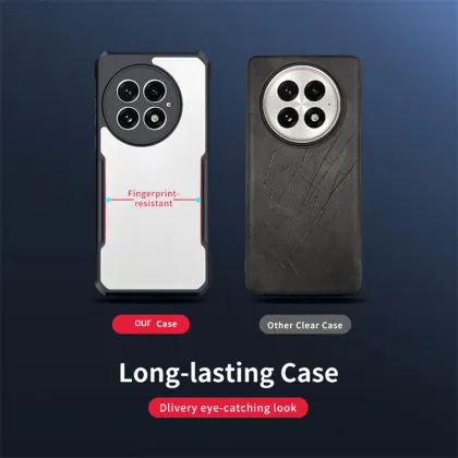 Black TPU Bumper Clear Acrylic Phone Case for OnePlus Ace 5/5 Pro