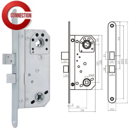 4565 Nordic lock oval cylinder mortise lock constructed according to Scandinavian norm