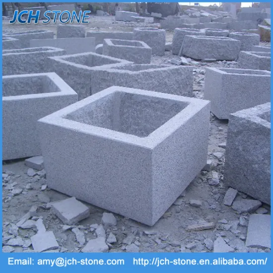 Stone carving outdoor garden granite flower pot