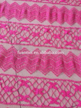 polyester Dubai tulle emb sequin embroidery lace fabric wholesale