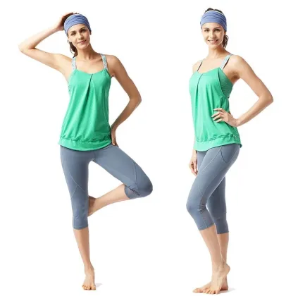 wholesale OWM ladies fashional vest/high spandex yoga vest