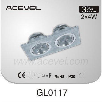 2*4W Epistar LED Grill Light, CE&ROHS Approved