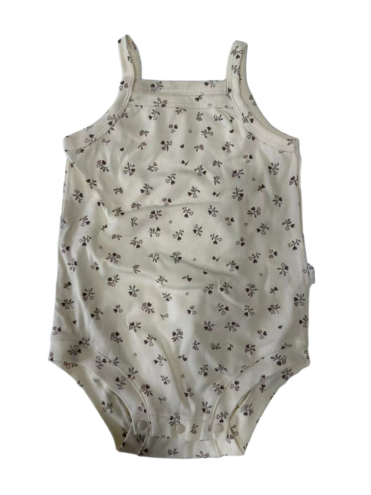 95% Cotton 5% Spandex Sleeveless Baby Romper 3
