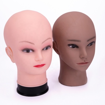 AliLeader Hot Sale Cosmetology Manikin Head Female Dolls Bald Training Head African Mannequin Head Without Hair For Making Wig