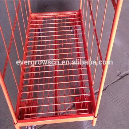 Electronic galvanized wire mesh roll cage trolley