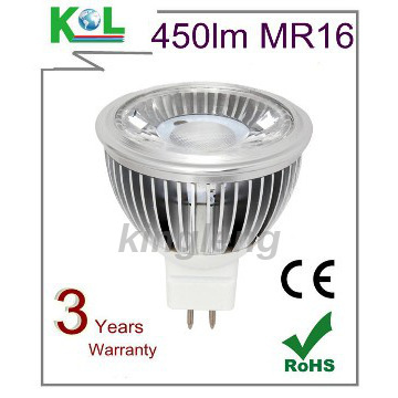 6W LED MR16 COB LIGHT( SHARP CHIP) 3 YEAR WARRANTY CE&ROHS