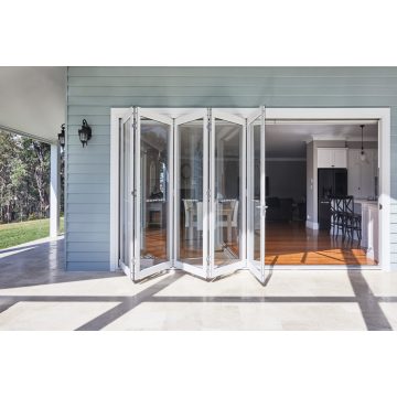 sliding folding glass doors Exterior Aluminum Door Patio Aluminium Folding Glass Door Manufactory