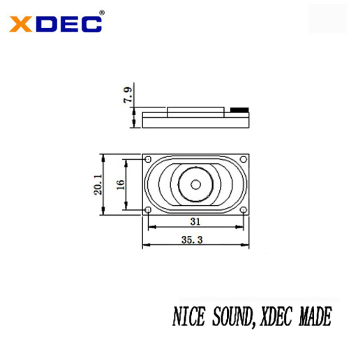 Professional R&D team 2035B 8Ohm 2W speaker